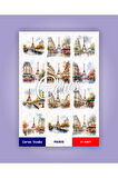 Fransa Paris Eyfel Tema Sticker Set France Eiffel 2 Sayfa 21 Adet Etiket Planlayıcı Bullet Journal