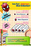 Spiderman Okul Etiketi Defter Etiketi Kalem Etiketi Kişiye Özel Suya Dayanıklı İsim Yazılabilien