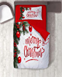 Erayshome Yılbaşı Christmas 3D Dijital Baskılı Tek Kişilik Nevresim Takımı