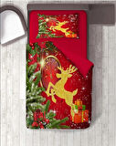 Erayshome Yılbaşı Christmas 3D Dijital Baskılı Tek Kişilik Nevresim Takımı