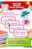 Unicorn Okul Etiketi Defter Etiketi Kitap Etiketi Kişiye Özel Suya Dayanıklı İsim Yazılabilien