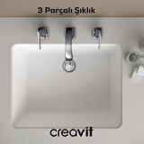 Creavit Giza Lavabo Armatürü 3 Delikli (sifonlu)