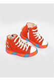 Canavar Turuncu Süet Erkek Çocuk Sneakers
