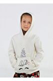 Unicorn Off-White Kız Sweatshirt 
