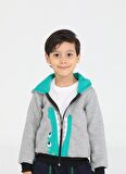 Timsah Fermuarlı Erkek Çocuk Sweat Mont