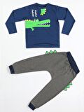 Hello Timsah Tırtırlı Baggy Pantolon + T-shirt Takım