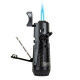 Lubinski Metal Gri Puro Seti (1 Torch Çakmak, 60 Ring V-Cut Puro Kesici) (8084AT)