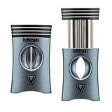 Lubinski Metal Gri Puro Seti (1 Torch Çakmak, 60 Ring V-Cut Puro Kesici) (8084AT)