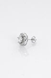 10mm Circle Cut Paved Diamond Küpe