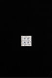 10mm Square Cut Four Stone Diamond Küpe