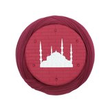 Cami Sarığı – Bordo Kumaş – Bordo Takke – Çapraz Sarım – Cami Nakışlı – 7 Metre