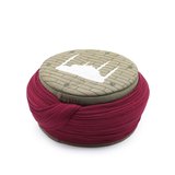 Cami Sarığı – Bordo Kumaş – Yeşil Takke – Yuvarlak Sarım – Cami Nakışlı – 7 Metre