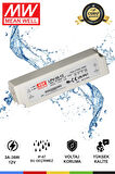 MeanWell LPV-35-12 | 12V 3A 36W IP67 LED Sürücü Güç Kaynağı Transformatörü LED Trafo