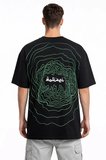 Erkek Bisiklet Yaka Baskılı Kısa Kollu Tişört Streetwear Günlük Basic Pamuklu Tshirt