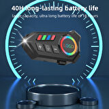 Çeşithane K06 Motosiklet Kask Kulaklığı – Su Geçirmez Bluetooth 5.4, 40 Saat Çalma Süresi, LED Işıklı, Ses Asistanı Destekli Kablosuz Kask Kulaklığı