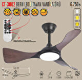 CATA CT-3002 BERN LEDLİ TAVAN VANTİLATÖRÜ