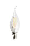 Cata 4W Led Rustik Kıvrık Buji Ampul Gün Işığı E-14 Duy