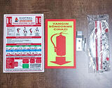 6  KG ABC KKT YANGIN SÖNDÜRME CİHAZI 3M N95 MASKE ASKI APARATI KULLANMA TALİMATI VE FOSFORLU LEVHA DAHİL