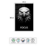 Cam Tablo | Motivasyon Serisi | Eagle - Focus | 40cm x 60cm