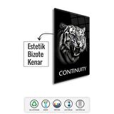 Cam Tablo | Motivasyon Serisi | Tiger - Continuity | 40cm x 60cm