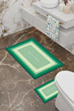 Bathroom Desenli Eko Banyo Paspası, Kaymaz Taban, Makinada Yıkanabilir, Dijital Baskı 2'li Set