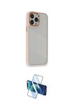 Apple Uyumlu iPhone  Pro Max Kılıf Eksen Doku Prime İkili Koruma Seti