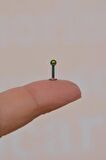 6 mm Hologram Renkli Arkası Düz Çelik Toplu Tragus Piercing Helix Kıkırdak Lob