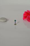 6 mm Hologram Renkli Arkası Düz Çelik Toplu Tragus Piercing Helix Kıkırdak Lob