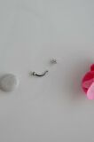 Çelik Taşlı Toplu Piercing 8 mm Rook Conch Helix Lob Kıkırdak