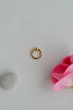 Mini Topçuklu Çelik Halka Piercing 6 mm Gold Renkli