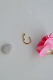 Mini Topçuklu Çelik Halka Piercing 8 mm Gold Renkli