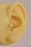 Gold Halka Mini Kalpli Tragus Piercing Helix Kıkırdak Lob