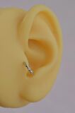 Gümüş Renk İnce Mini Halka Tragus Piercing Helix Kıkırdak Lob Daith Forward Helix