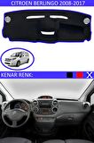 Citroen Berlingo 2008-2017 İçin Uygun Torpido Koruma Halısı Siyah Kenar Renk Siyah