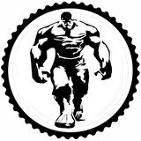 Yürüyen Dev Tasarım Sticker 10 x 10 cm
