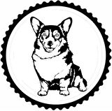 Sevimli Köpek Tasarım 2.Model Sticker 10 x 10 cm