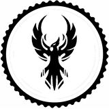 Kartal Desen 4.Model Tasarım Sticker 10 x 10 cm
