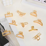 Altın Renk Yarım Ay Metal Saç Tokası 5 cm 