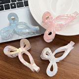 Fiyonk Model Beyaz Renk 11 cm Asetat Mandal Toka