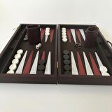 Lüx Tavla Takımı, Seyahat Tavlası, Sessiz Tavla (Bordo)