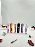 Mini Seyahat Parfüm Dolumlu Atomizer, Taşınabilir Parfüm Sprey Şişesi 5 ML (MOR)