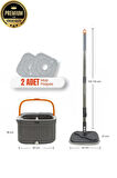 Kapris Clean Pro Mop Temizlik Seti Temiz Kirli Suyu Ayırma Özellikli Mop