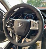HONDA CİVİC FC5 ARACA ÖZEL DİKMELİ DİREKSİYON KILIFI KIRMIZI İP