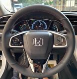 HONDA CİVİC FC5 ARACA ÖZEL DİKMELİ DİREKSİYON KILIFI KIRMIZI İP