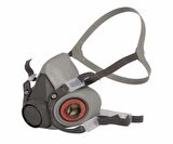 3M Yarım Yüz Maskesi 6200 Modeli + 3M 6057 Abe Asit Gaz / Buhar Filtresi