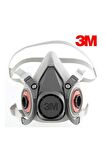 3M Yarım Yüz Maskesi 6200 Modeli + 3M 6057 Abe Asit Gaz / Buhar Filtresi