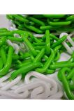6 Mm 5 Metre Yeşil Beyaz Plastik Tafik/Park Zincir