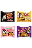 buldak ramen 4 flavor combo (carbo + çeşit peynirli + acılı + habanero lime ) 4 Adet