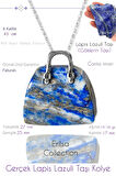 Sertifikalı Çanta Model Lapis Lazuli Taşı Kolye