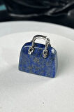 Sertifikalı Çanta Model Lapis Lazuli Taşı Kolye